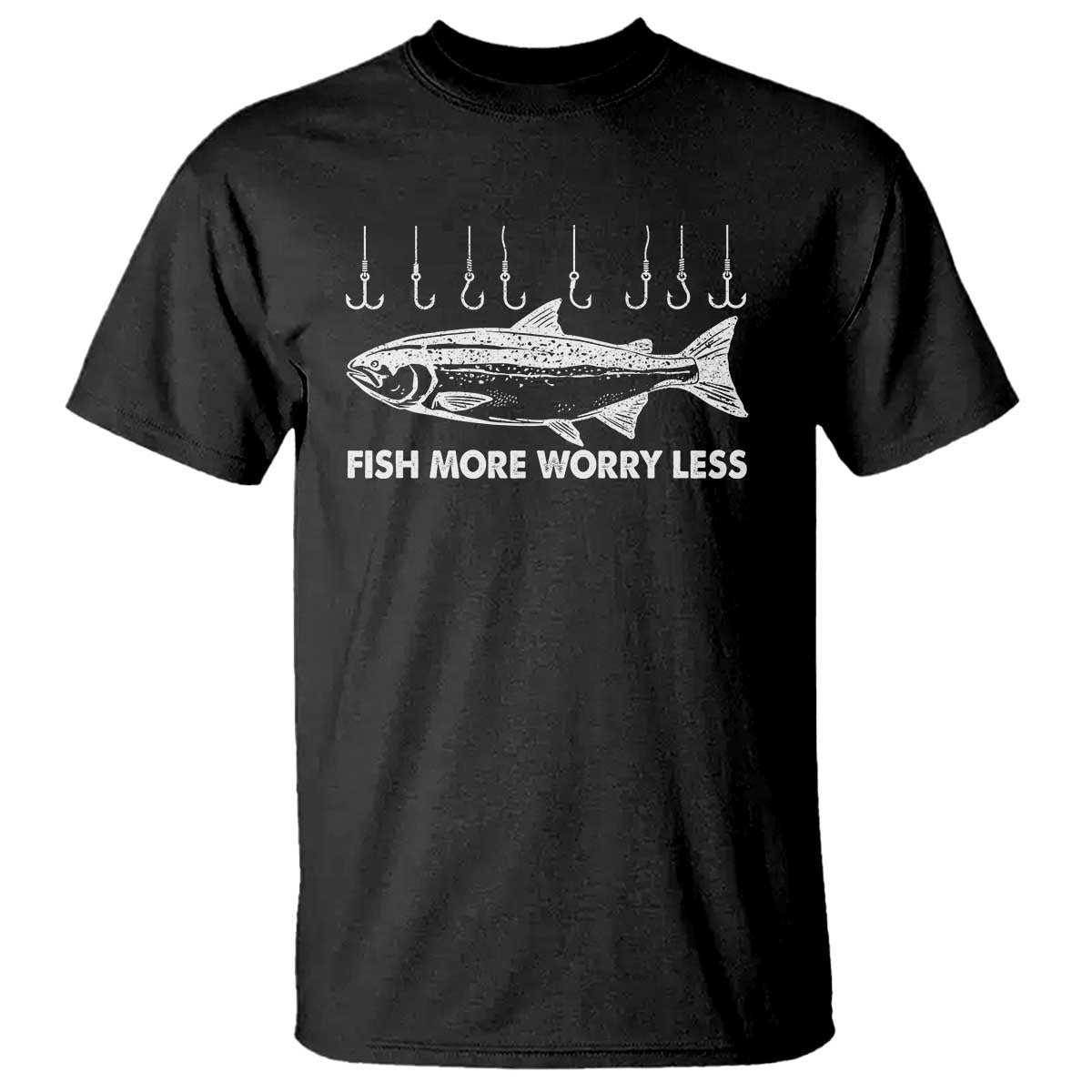 funny-fishing-t-shirt-fish-more-worry-less