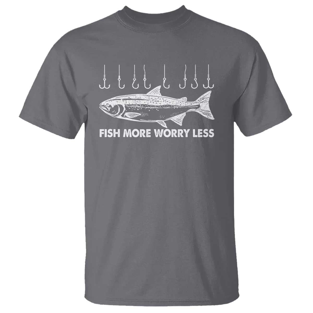 funny-fishing-t-shirt-fish-more-worry-less