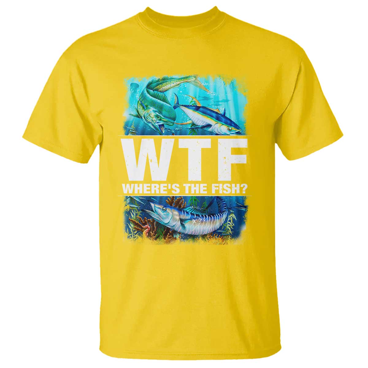 wtf-wheres-the-fish-fisherman-t-shirt