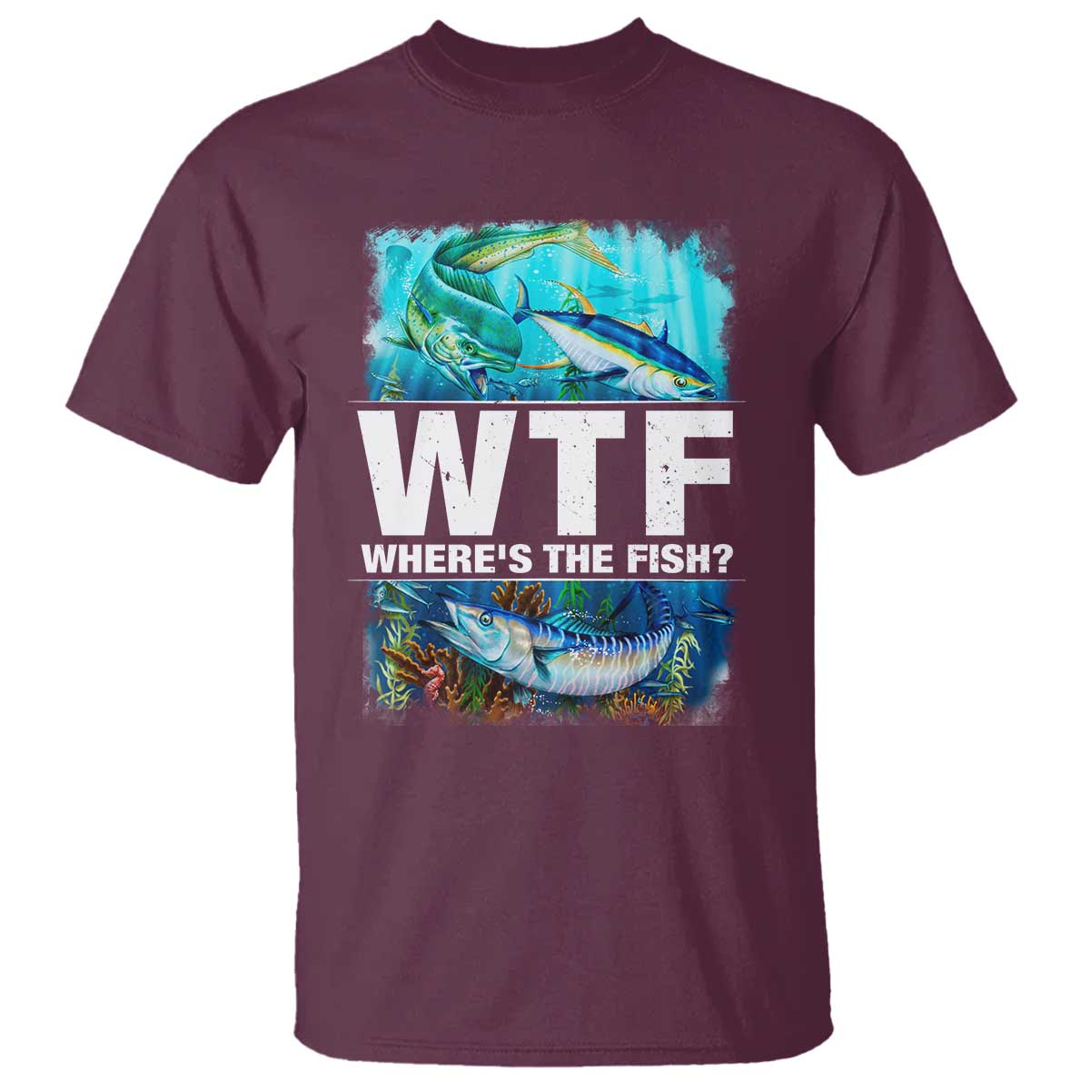 wtf-wheres-the-fish-fisherman-t-shirt