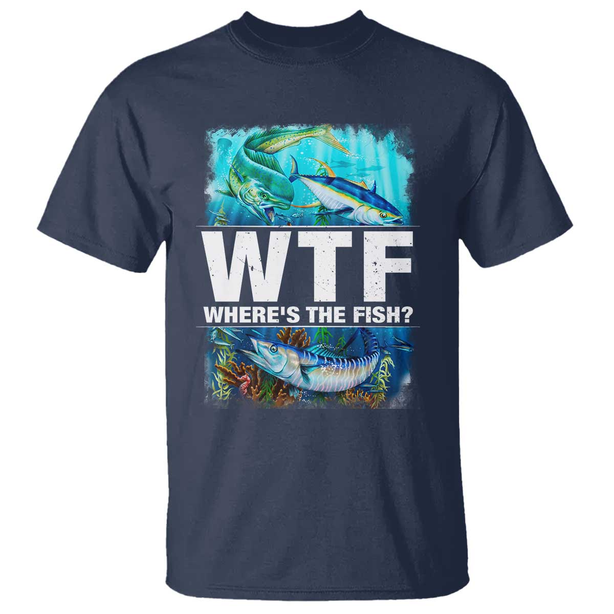 wtf-wheres-the-fish-fisherman-t-shirt