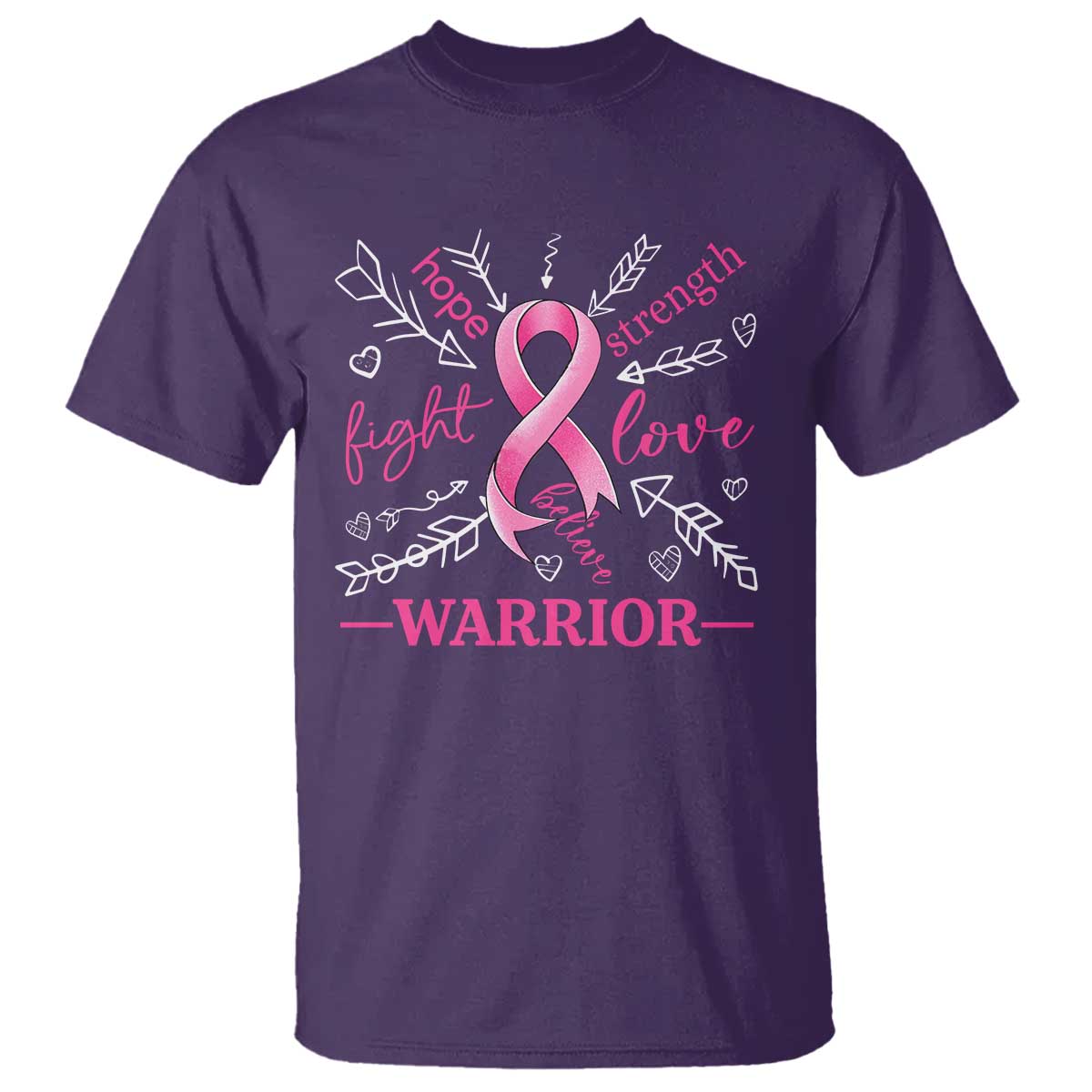 breast-cancer-warrior-t-shirt-love-fight-strength-hope-arrow-pink-ribbon
