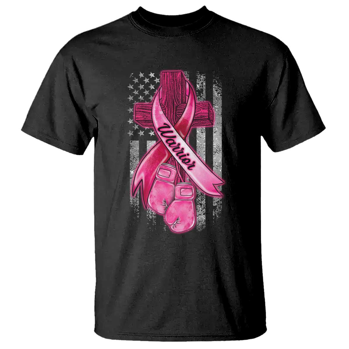 pink-breast-cancer-t-shirt-i-am-warrior-american-flag