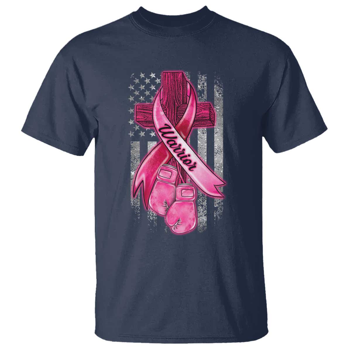 pink-breast-cancer-t-shirt-i-am-warrior-american-flag