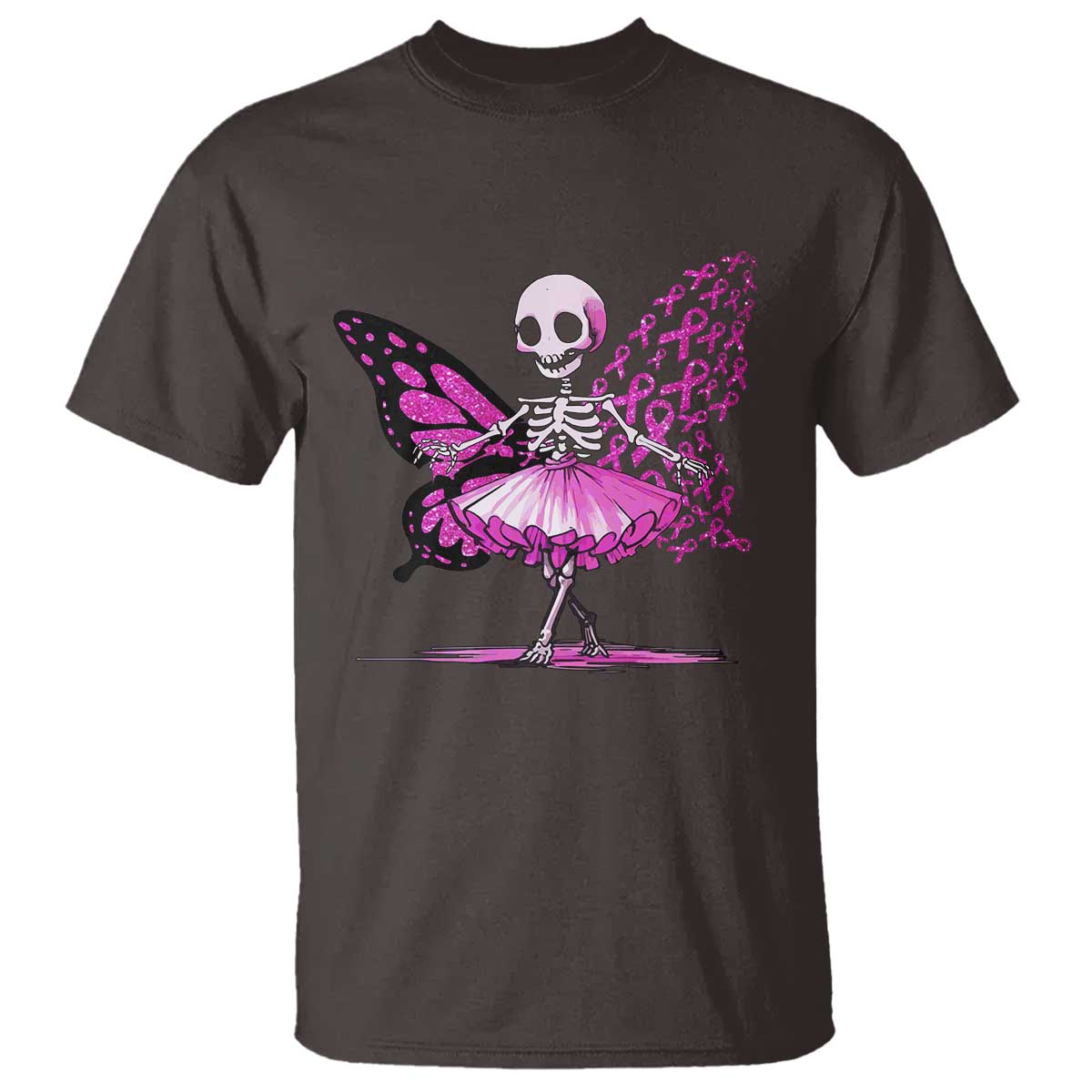 pink-breast-cancer-t-shirt-cute-ballerina-skeleton-ribbon-buterfly