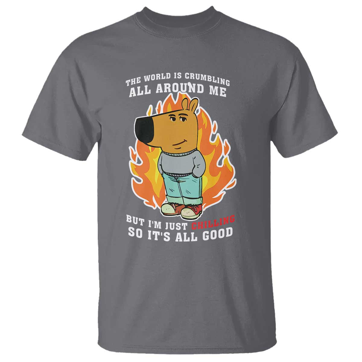 the-world-is-crumbling-all-around-me-but-im-just-chilling-so-its-all-good-t-shirt
