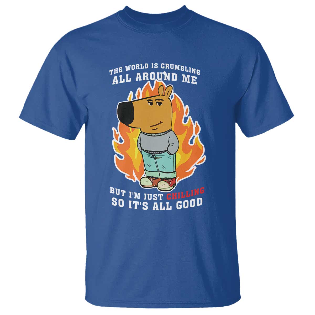 the-world-is-crumbling-all-around-me-but-im-just-chilling-so-its-all-good-t-shirt