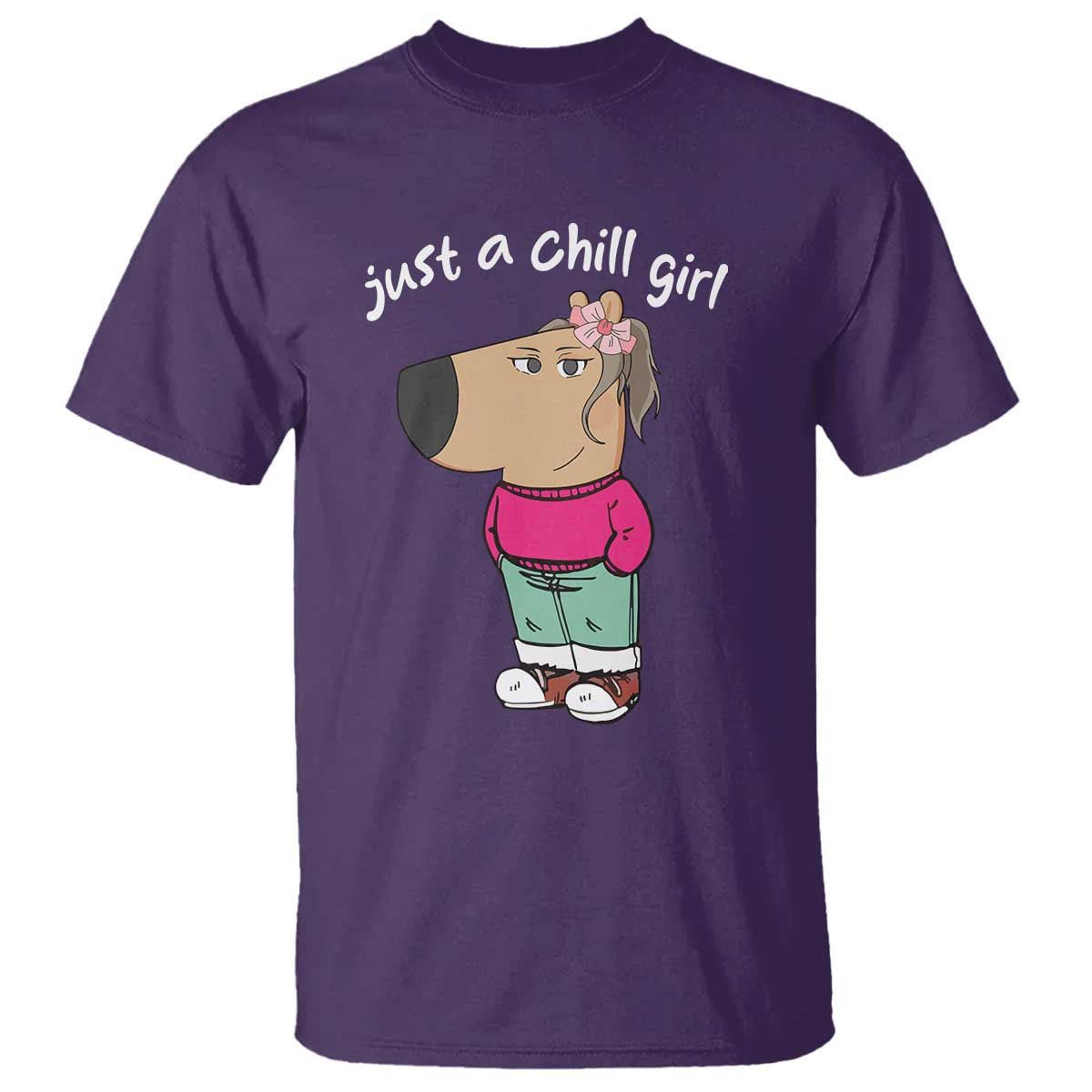 funny-meme-just-a-chill-girl-t-shirt