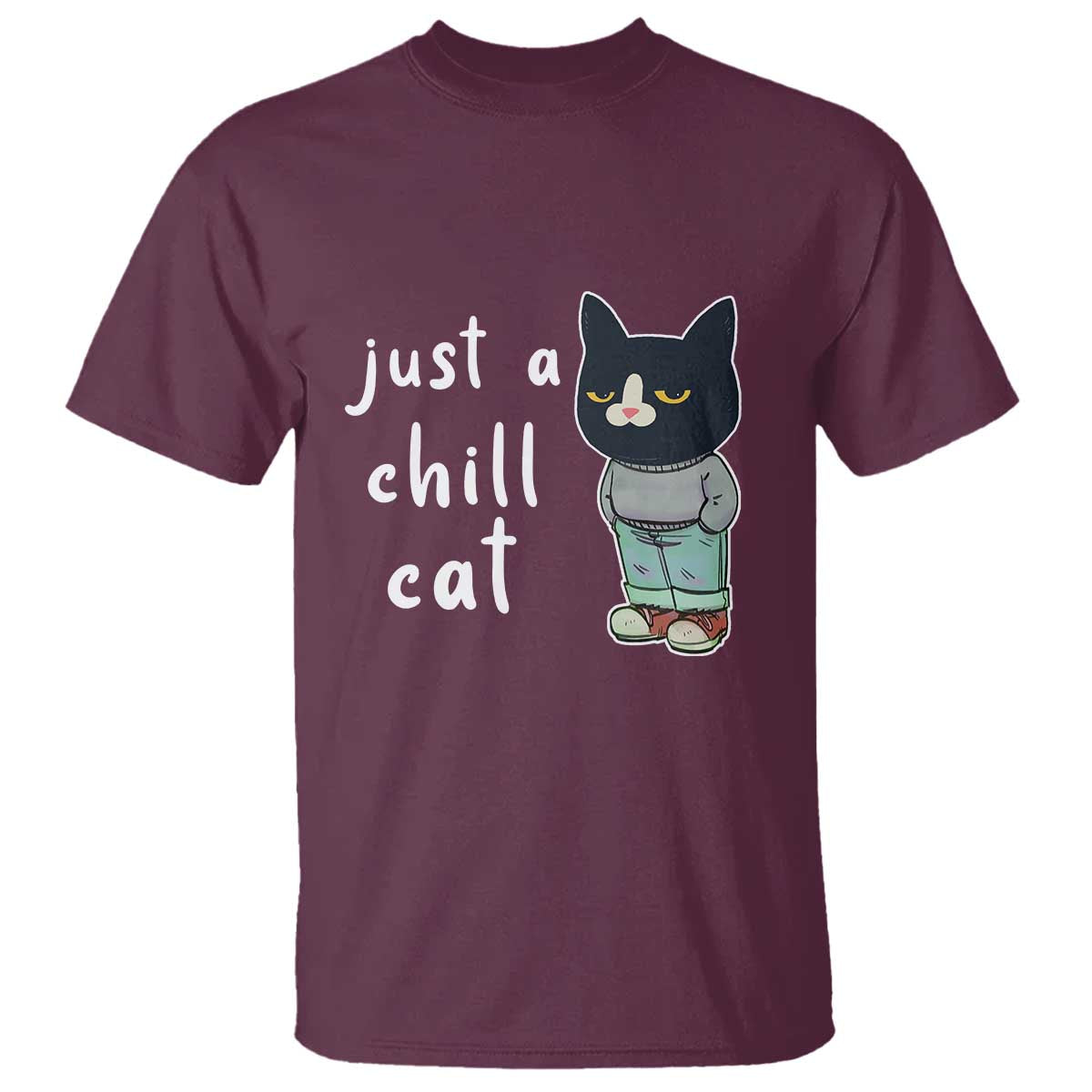 funny-meme-just-a-chill-cat-t-shirt