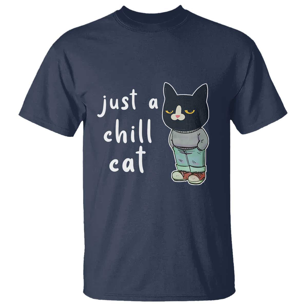 funny-meme-just-a-chill-cat-t-shirt