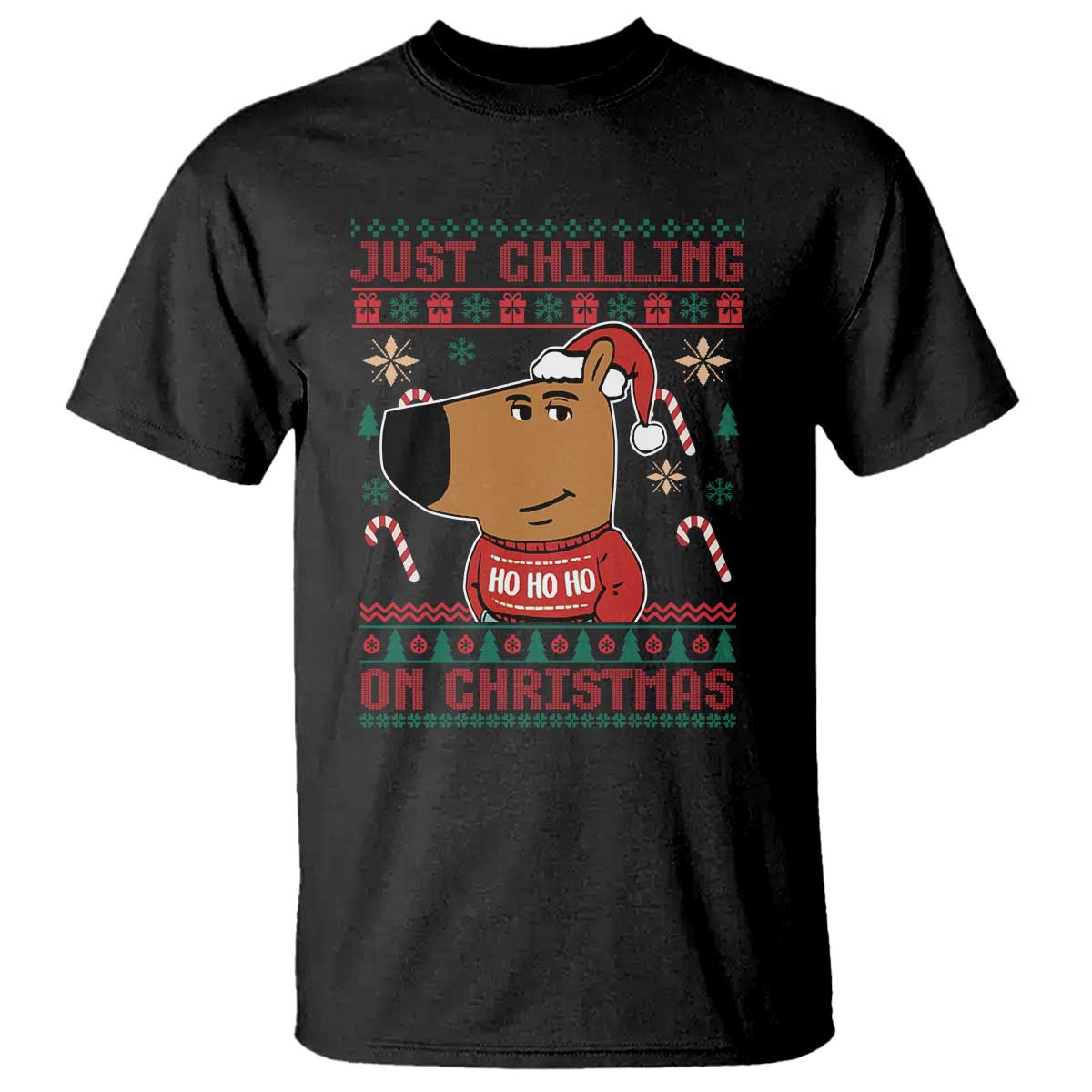 funny-just-chilling-on-christmas-meme-chillin-guy-t-shirt