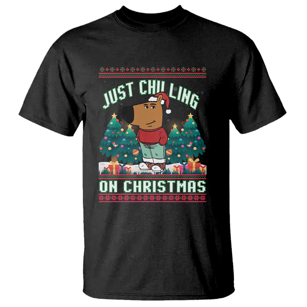 funny-chillin-guy-just-chilling-on-christmas-viral-meme-t-shirt
