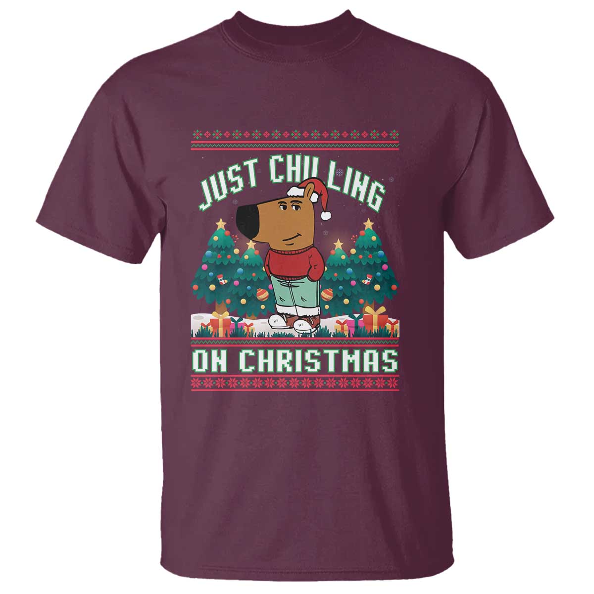 funny-chillin-guy-just-chilling-on-christmas-viral-meme-t-shirt