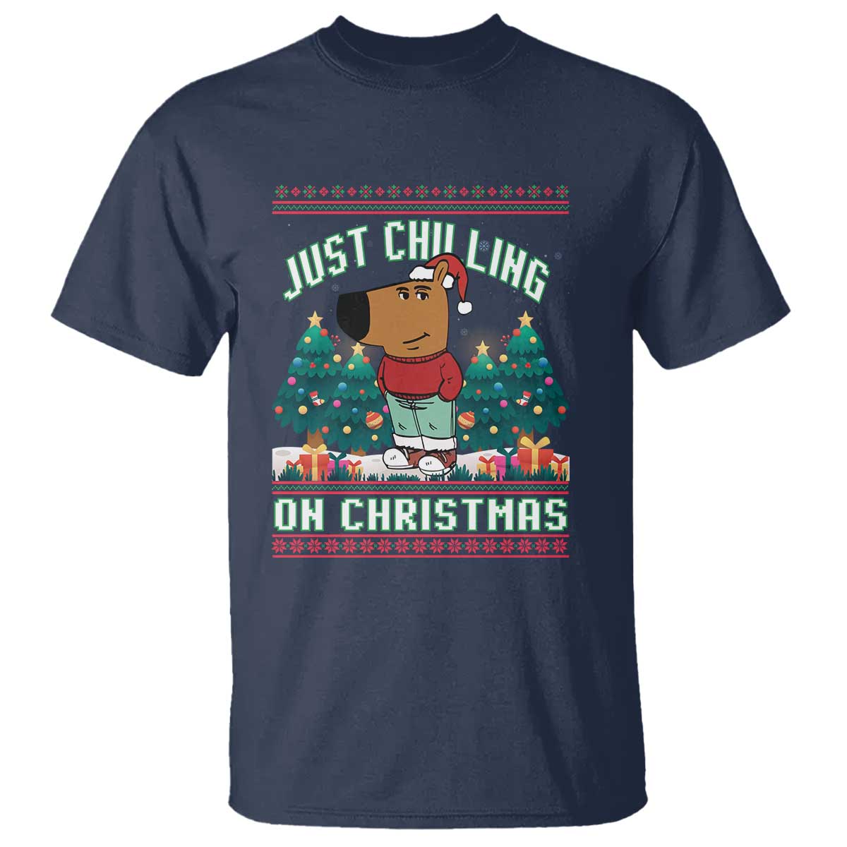 funny-chillin-guy-just-chilling-on-christmas-viral-meme-t-shirt