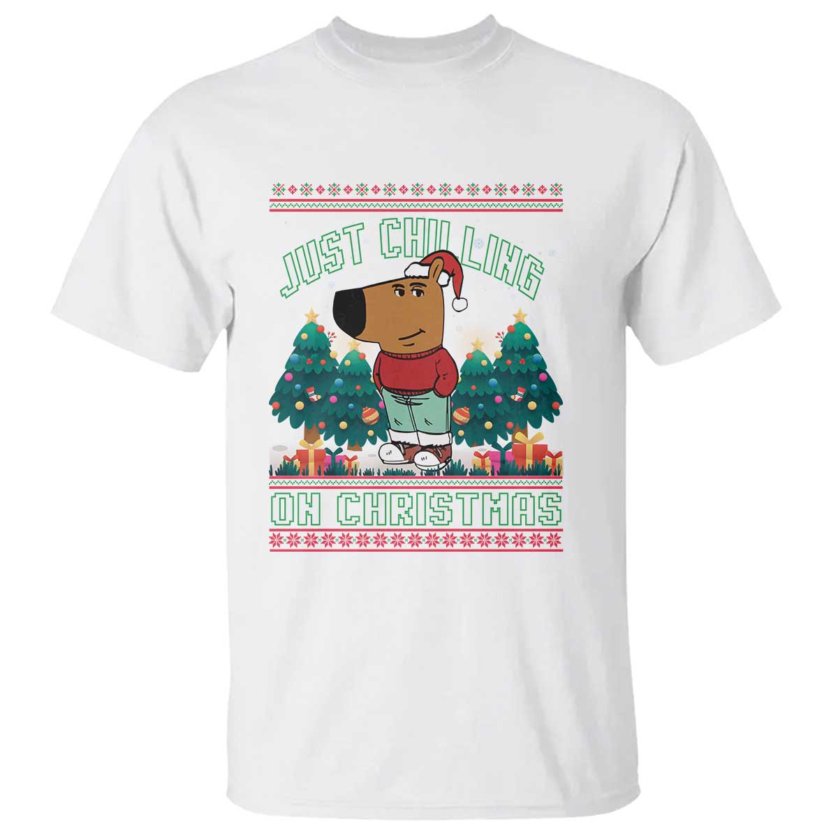 funny-chillin-guy-just-chilling-on-christmas-viral-meme-t-shirt