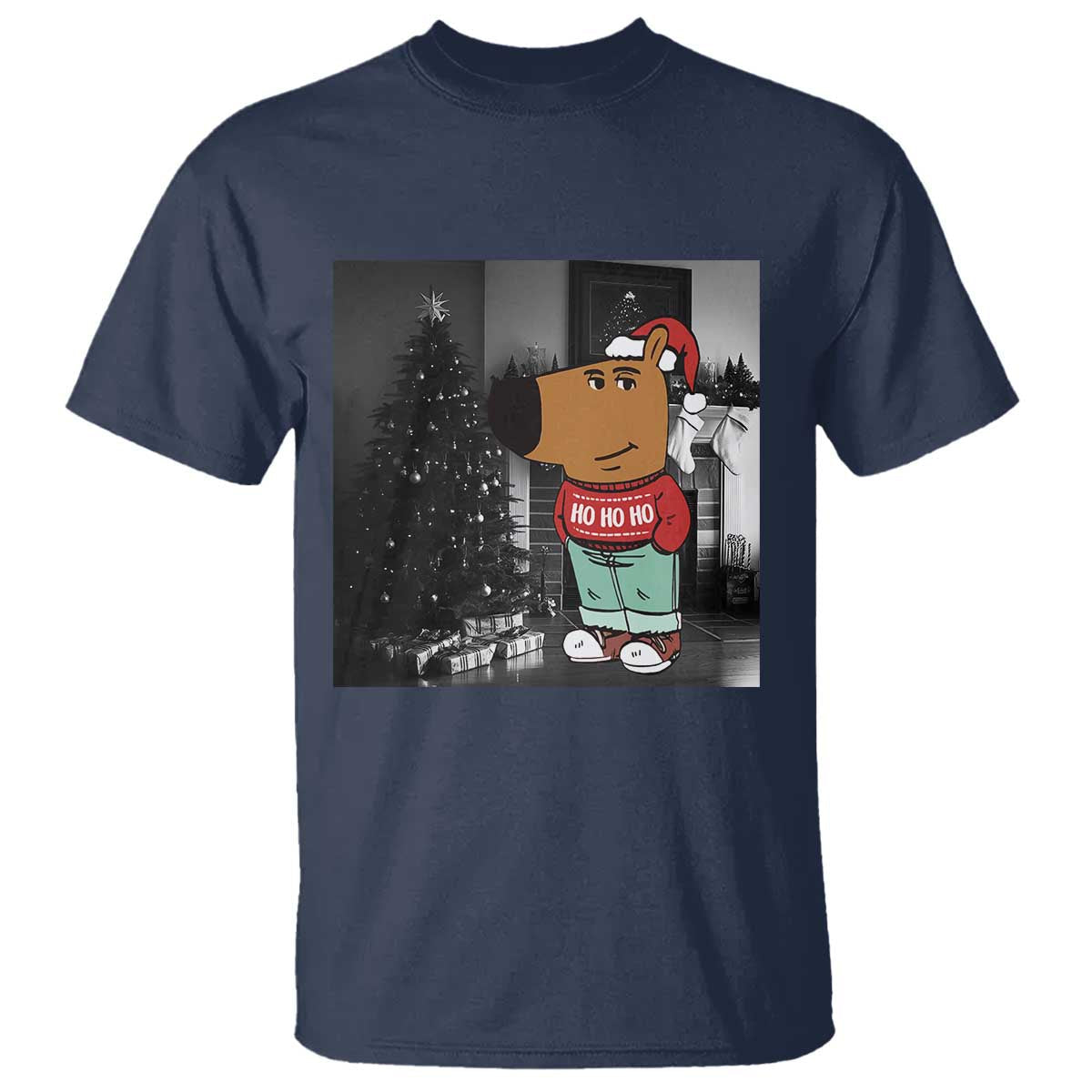 funny-xmas-meme-chilling-guy-santa-t-shirt