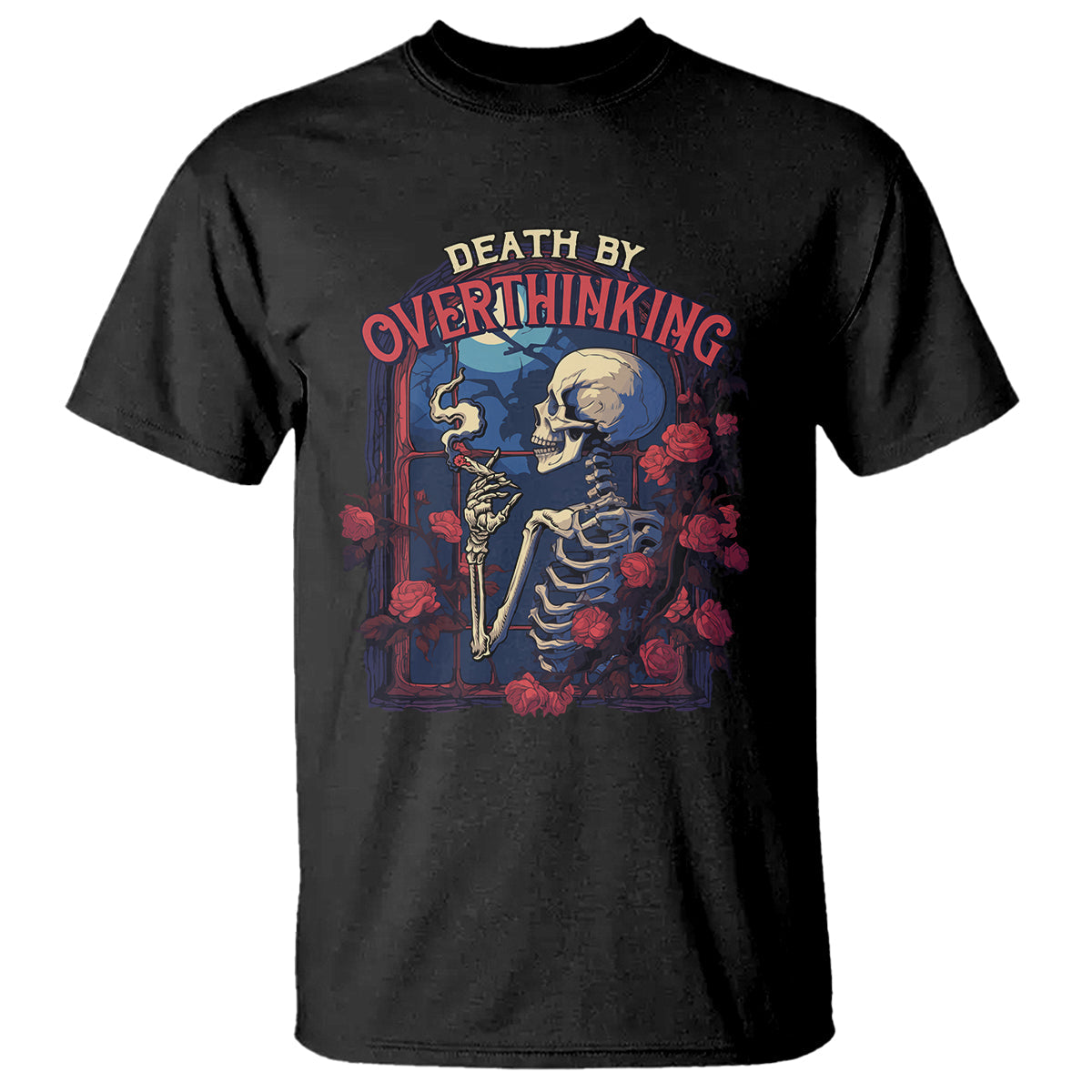 death-by-overthinking-skeleton-smoking-t-shirt