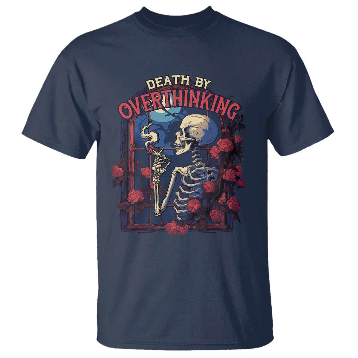 death-by-overthinking-skeleton-smoking-t-shirt