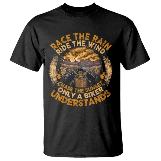 motorcycle-rider-t-shirt-race-the-rain-ride-the-wind-chase-the-sunset
