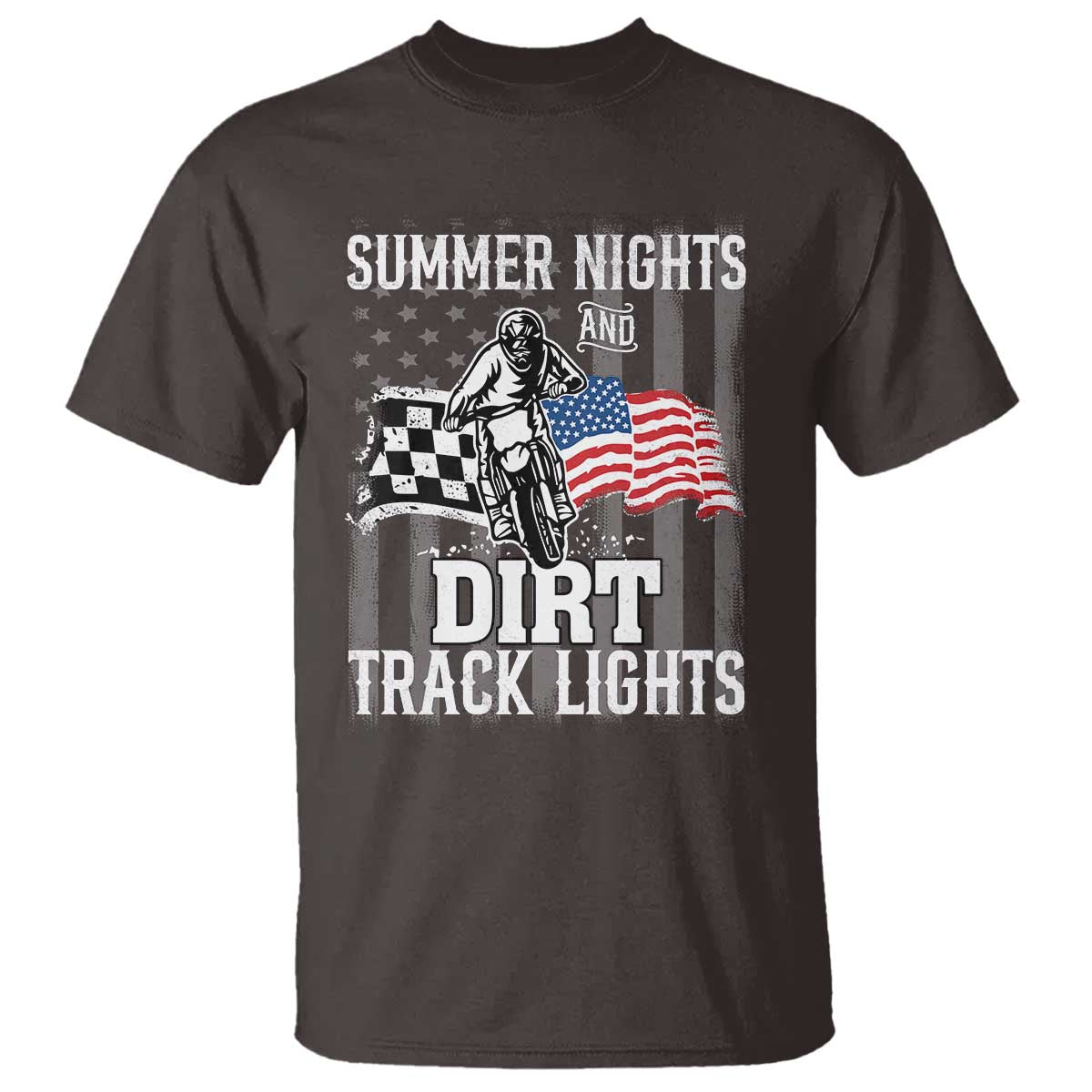 dirt-bike-t-shirt-summer-nights-dirt-track-lights-racing