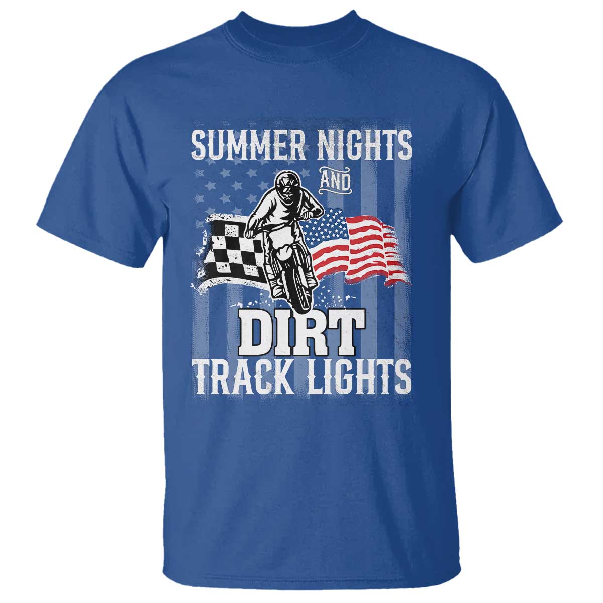 dirt-bike-t-shirt-summer-nights-dirt-track-lights-racing