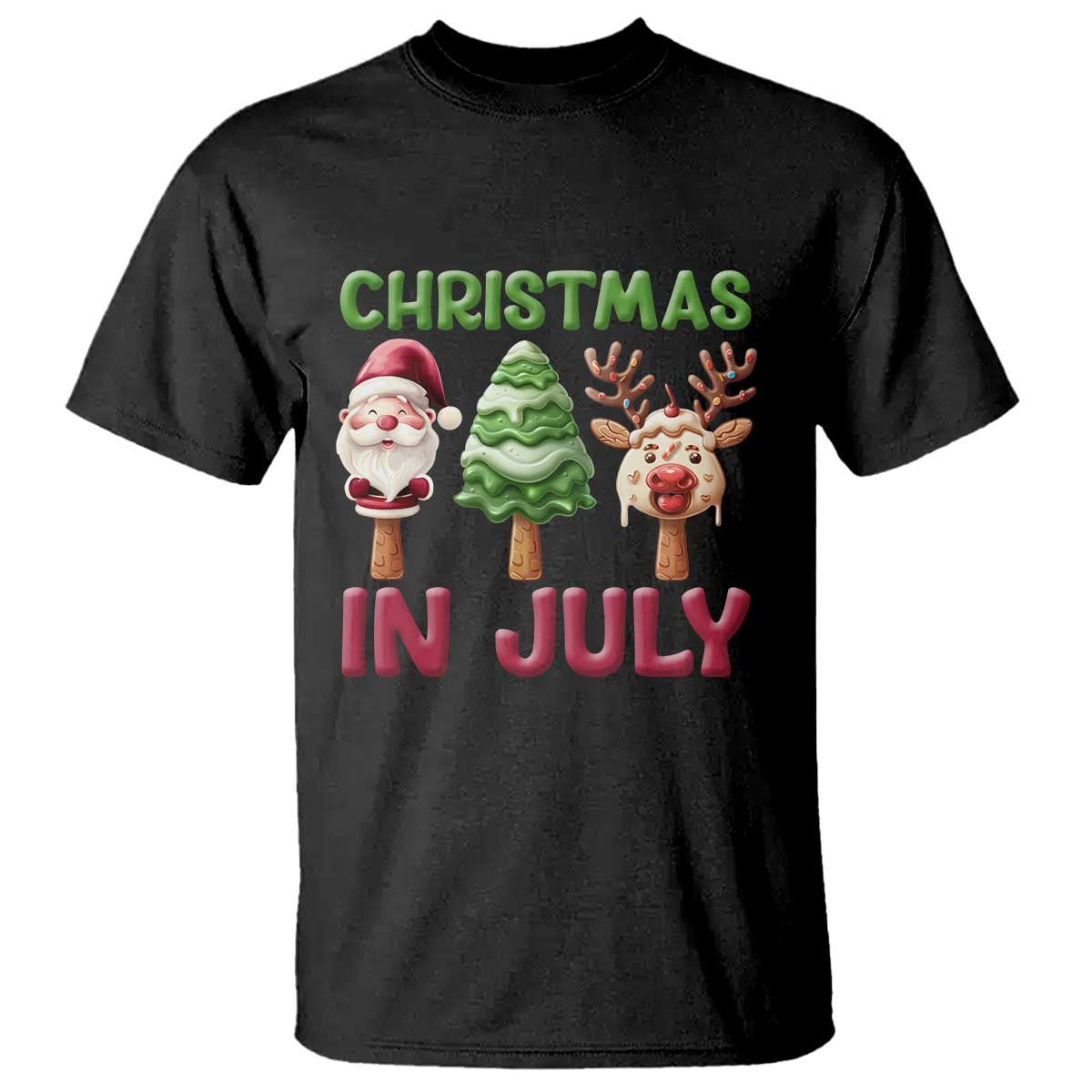 christmas-in-july-t-shirt-ice-cream-santa-christmas-tree-reindeer