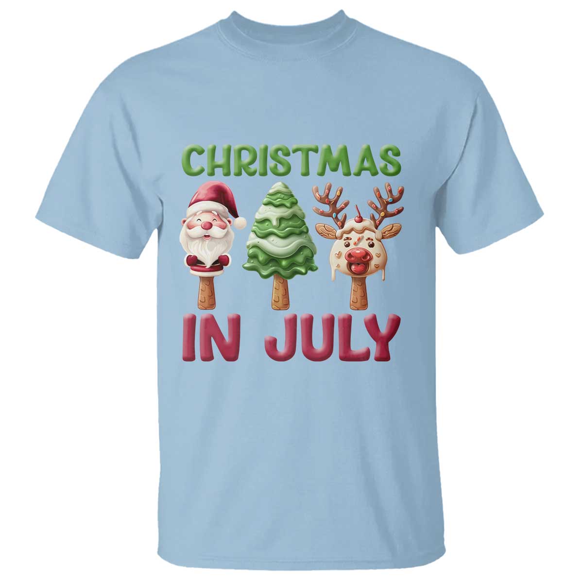 christmas-in-july-t-shirt-ice-cream-santa-christmas-tree-reindeer