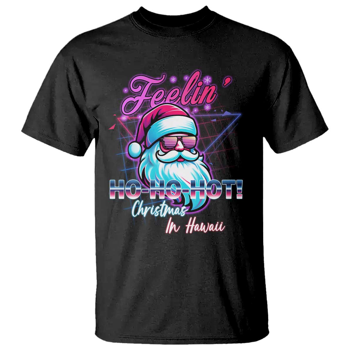 funny-christmas-in-july-t-shirt-retro-santa-feelin-ho-ho-hot