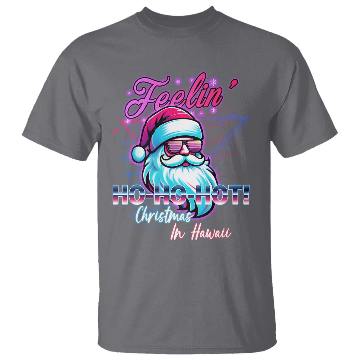 funny-christmas-in-july-t-shirt-retro-santa-feelin-ho-ho-hot