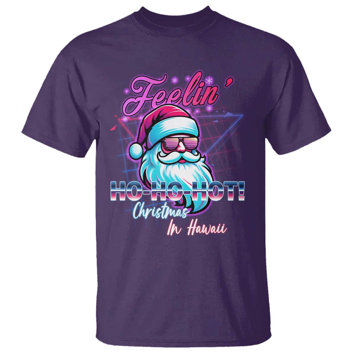 funny-christmas-in-july-t-shirt-retro-santa-feelin-ho-ho-hot
