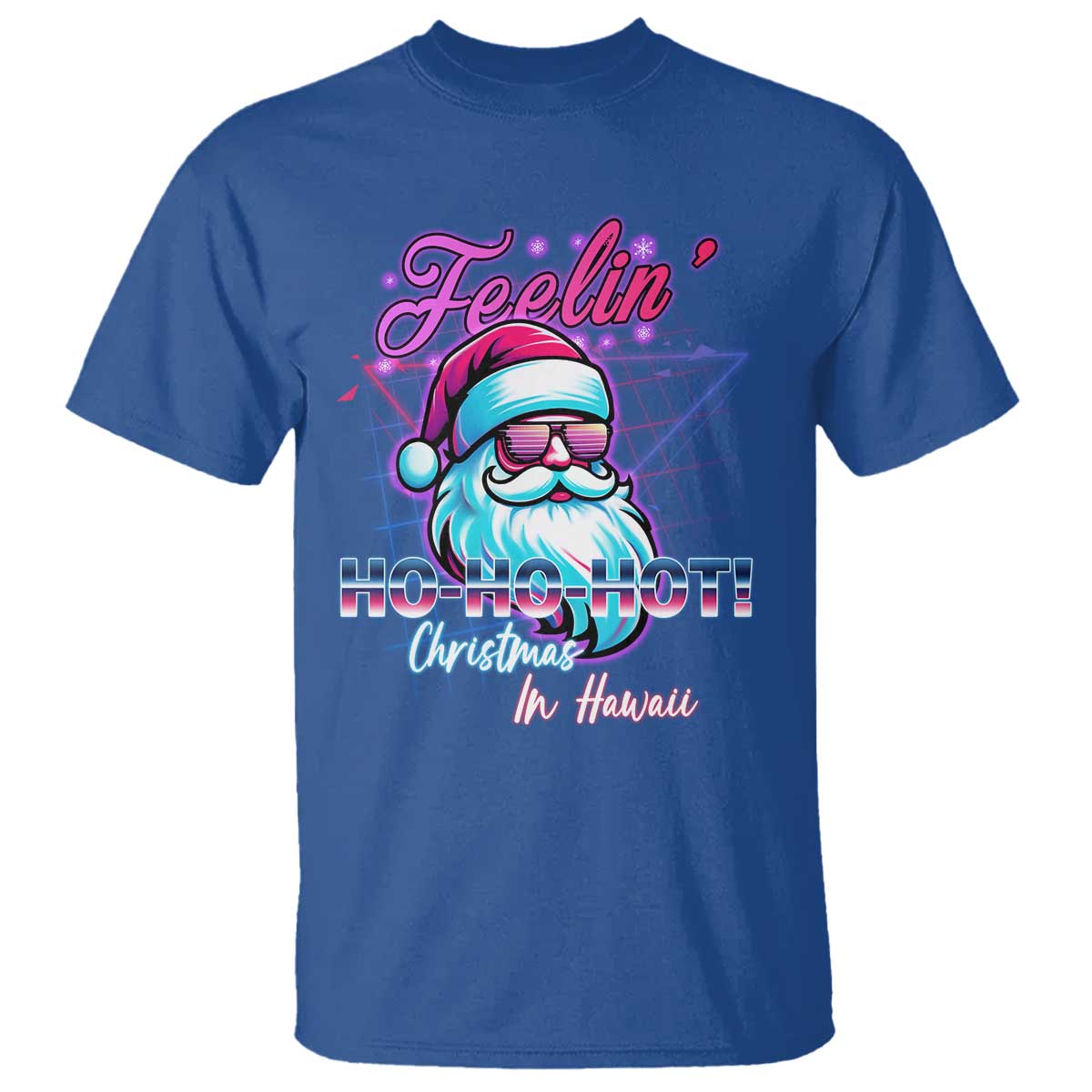 funny-christmas-in-july-t-shirt-retro-santa-feelin-ho-ho-hot