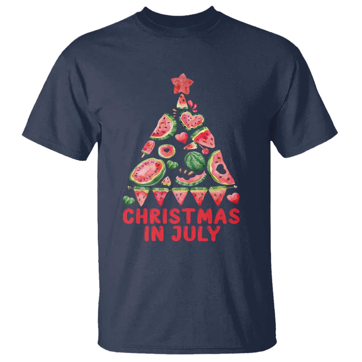 christmas-in-july-t-shirt-watermelon-summer-christmas-tree