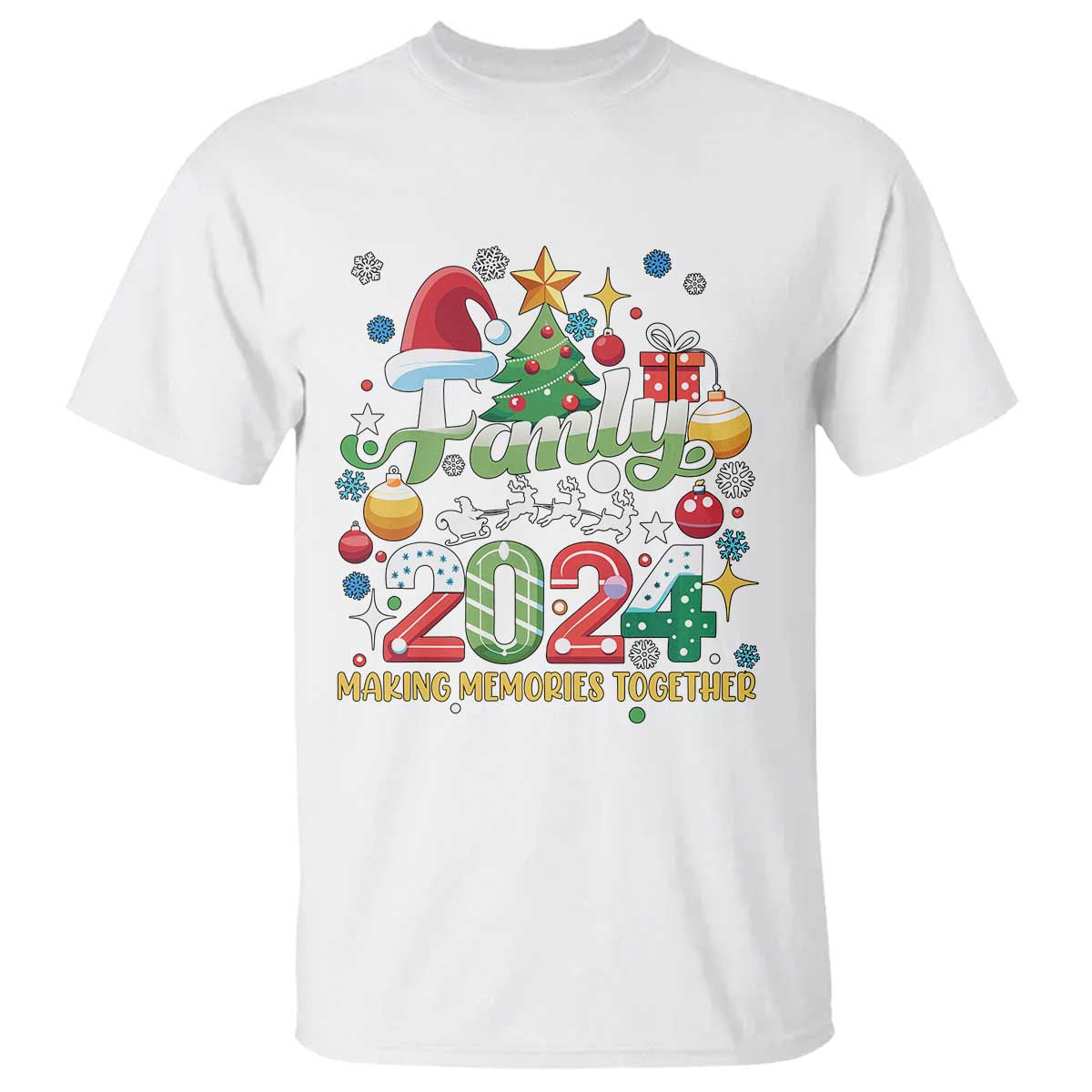 family-christmas-2024-making-memories-together-t-shirt