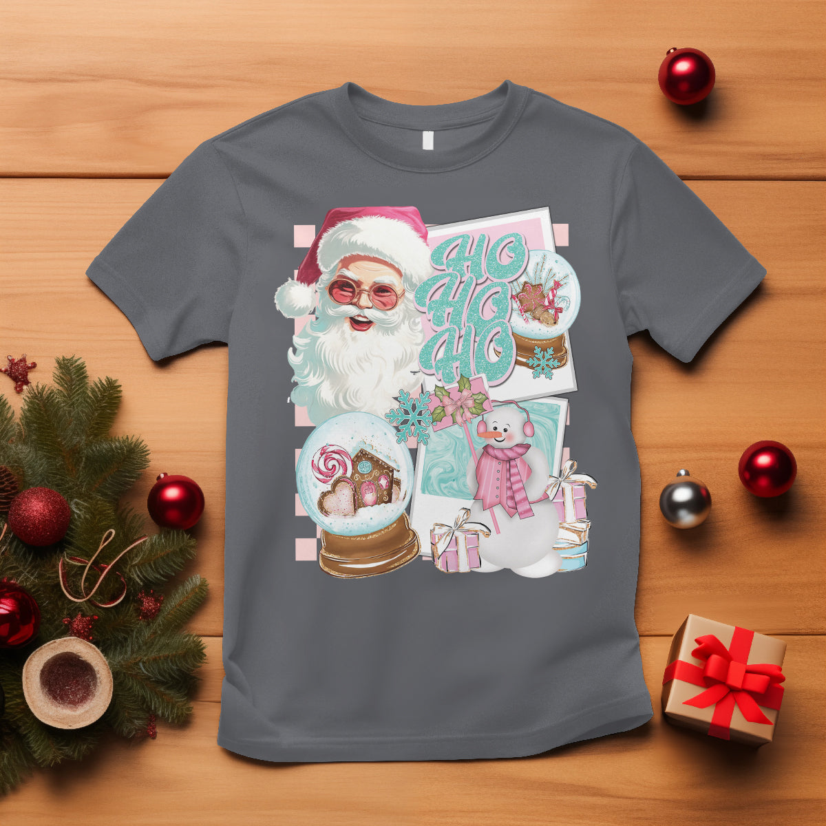 christmas-t-shirt-vintage-pink-santa-claus-ho-ho-ho
