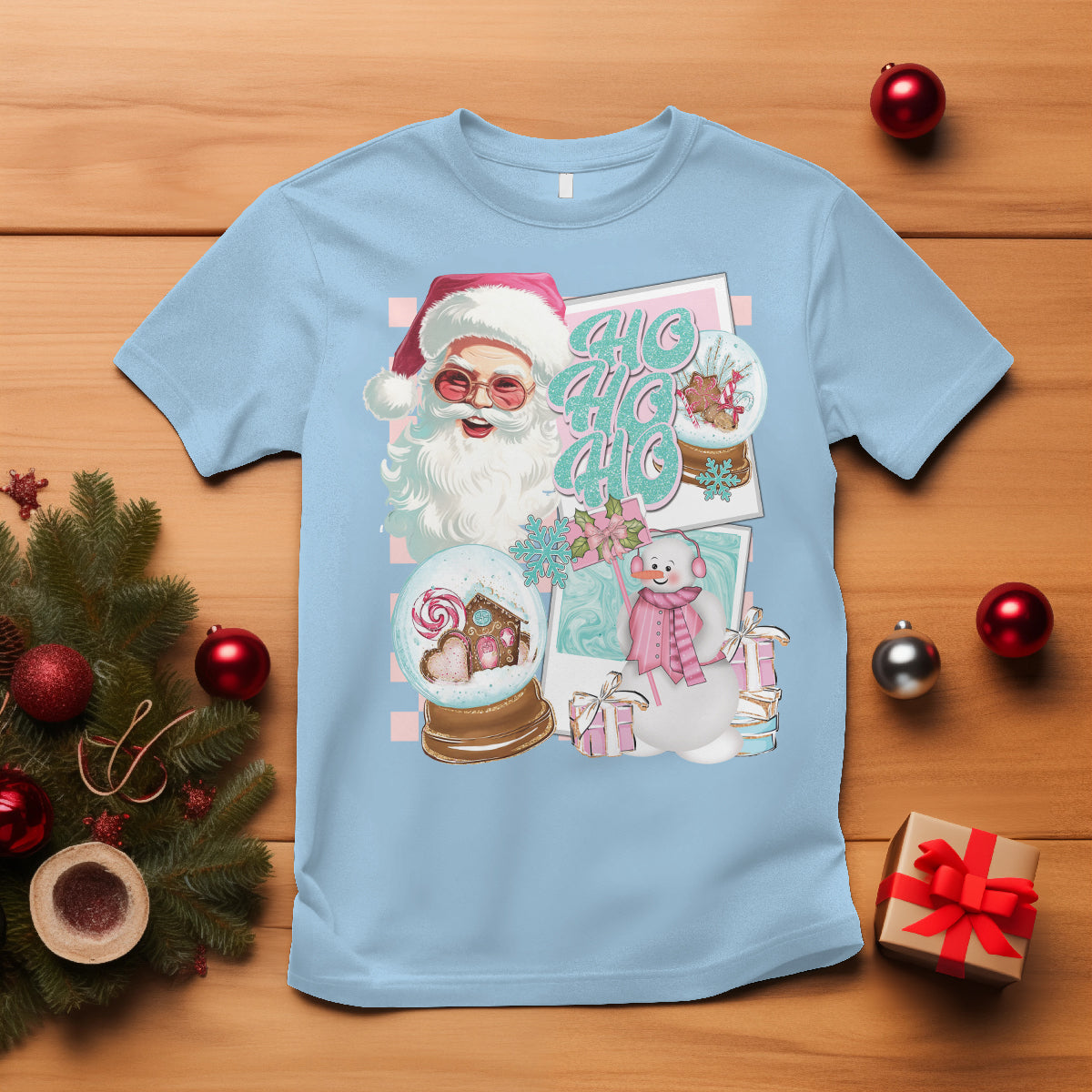 christmas-t-shirt-vintage-pink-santa-claus-ho-ho-ho