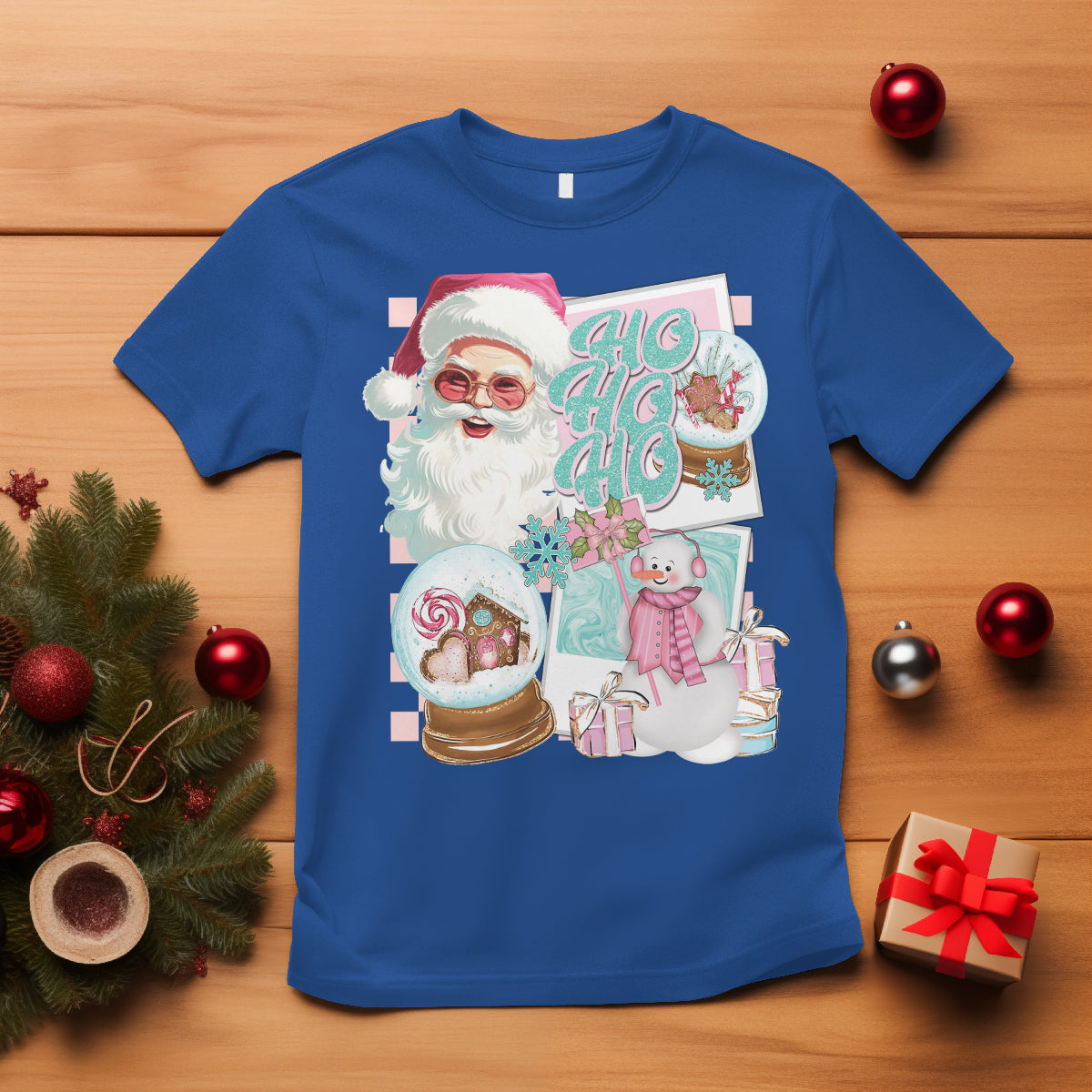christmas-t-shirt-vintage-pink-santa-claus-ho-ho-ho