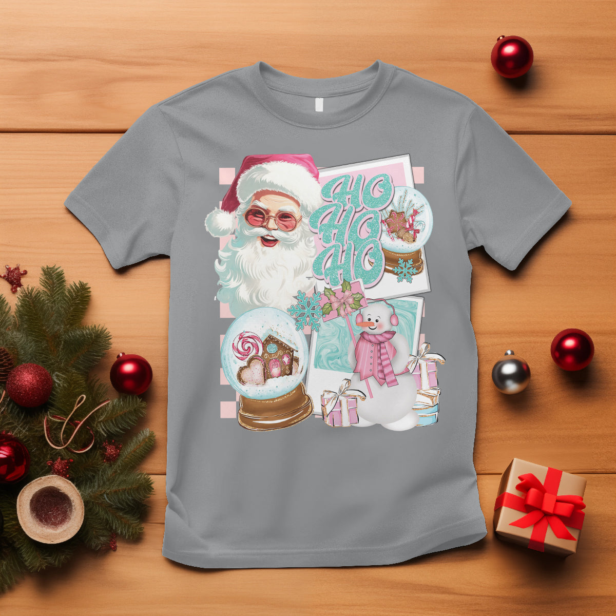 christmas-t-shirt-vintage-pink-santa-claus-ho-ho-ho