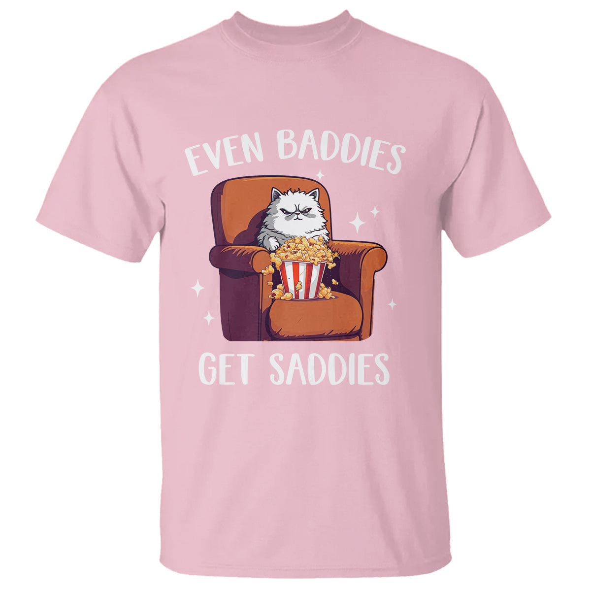 even-baddies-get-saddies-meme-cat-funny-t-shirt
