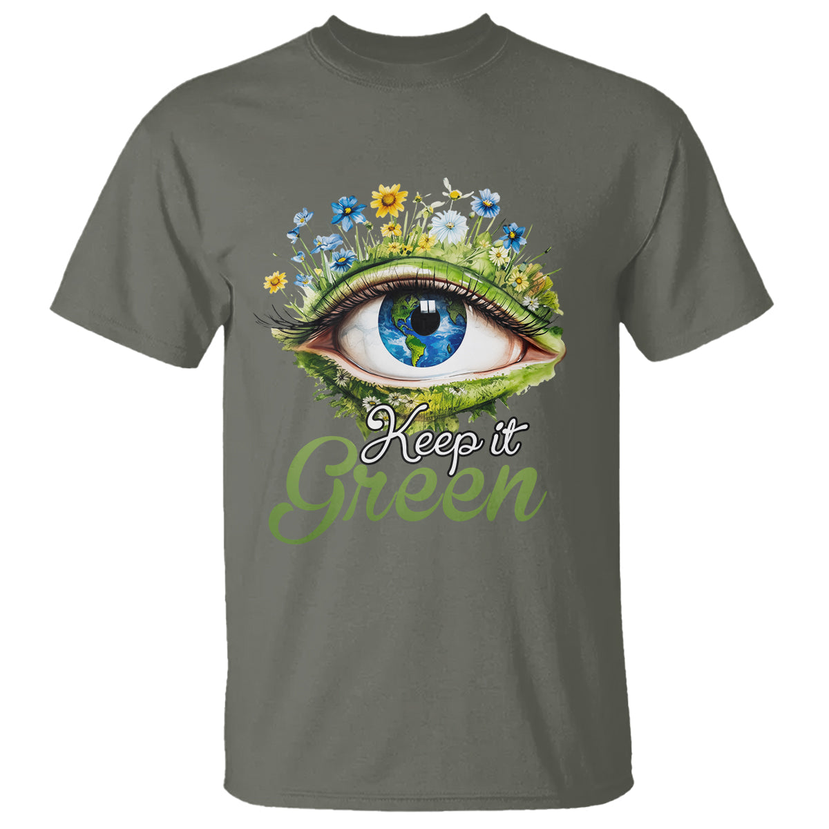 earth-day-keep-it-green-aesthetic-eye-t-shirt