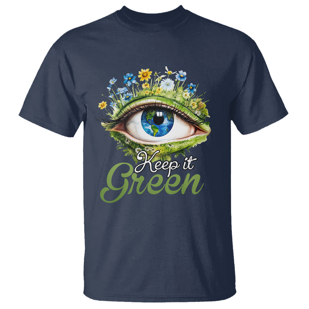 earth-day-keep-it-green-aesthetic-eye-t-shirt