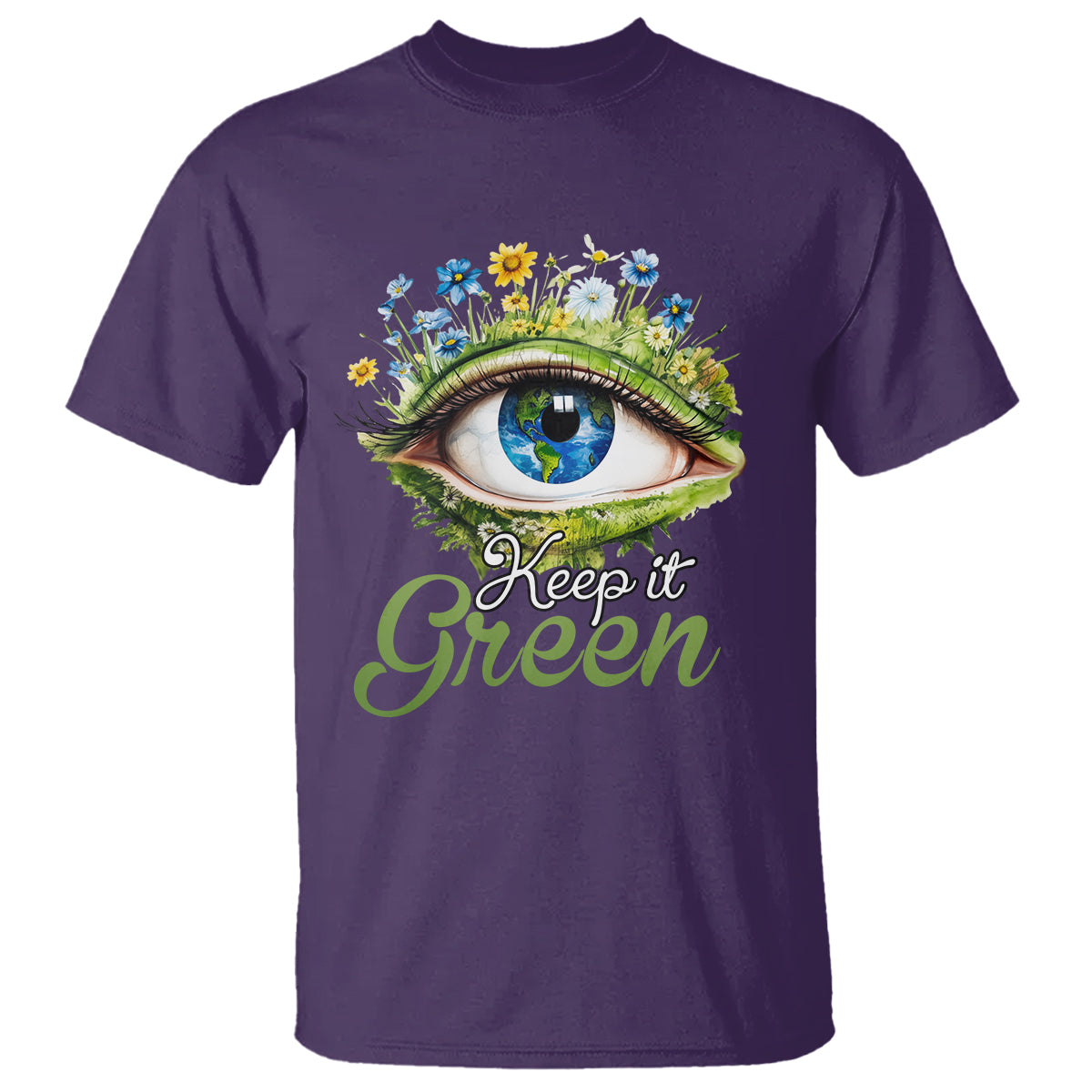 earth-day-keep-it-green-aesthetic-eye-t-shirt