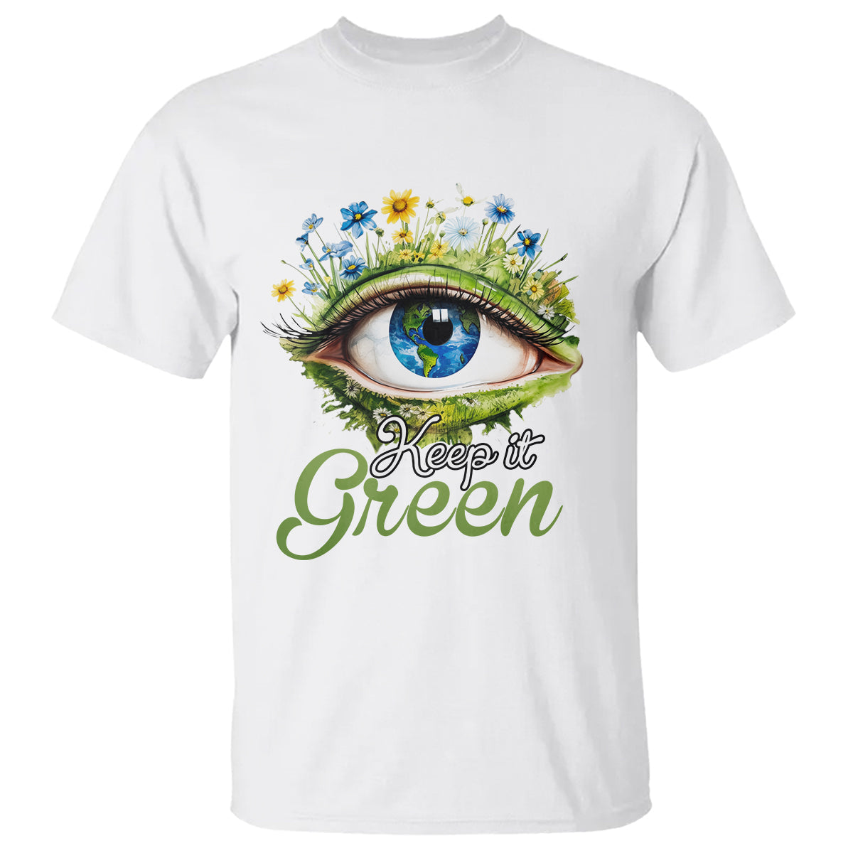 earth-day-keep-it-green-aesthetic-eye-t-shirt