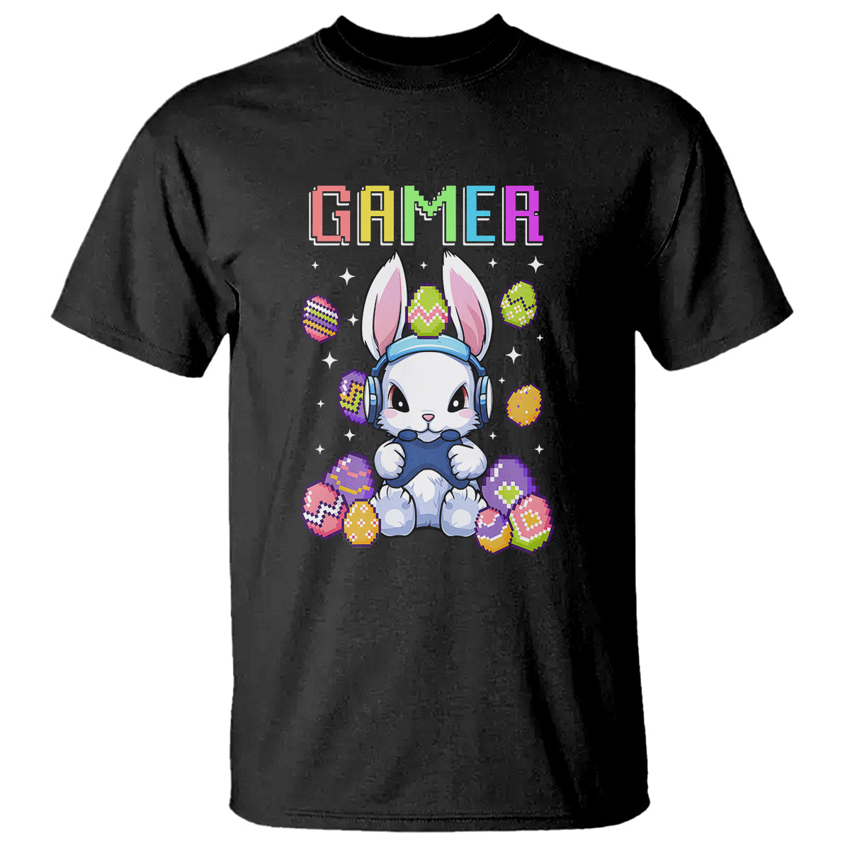 easter-day-t-shirt-bunny-gamer-playing-video-game