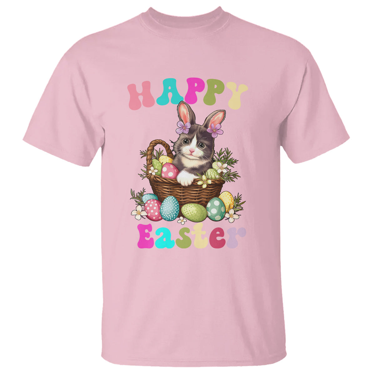 easter-day-t-shirt-cute-cat-bunny-costume-egg-basket