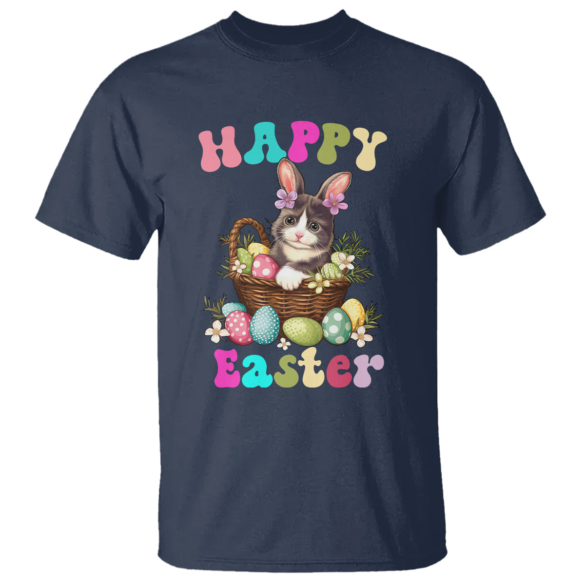 easter-day-t-shirt-cute-cat-bunny-costume-egg-basket