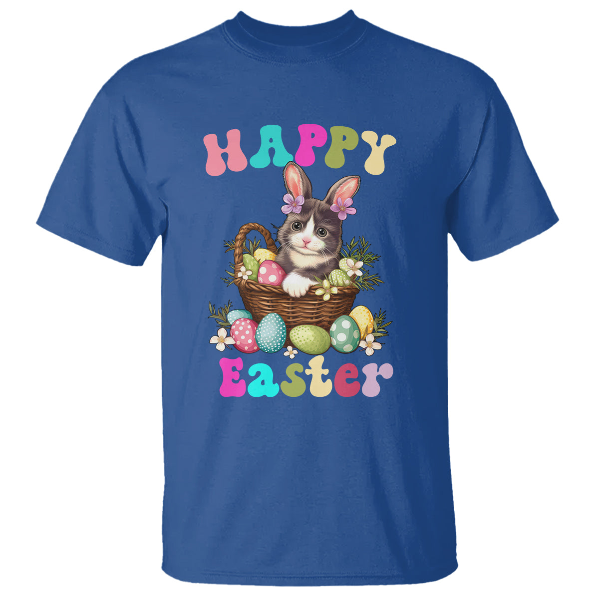 easter-day-t-shirt-cute-cat-bunny-costume-egg-basket