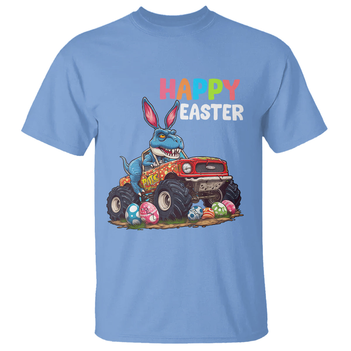happy-easter-day-t-shirt-bunny-dinosaur-riding-monster-truck-hunting-egg