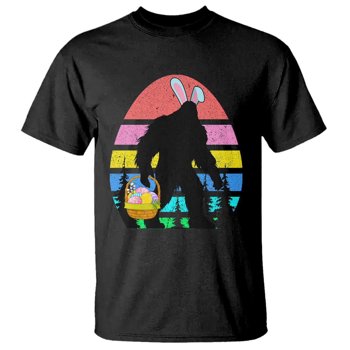 easter-day-funny-bigfoot-bunny-egg-basket-t-shirt