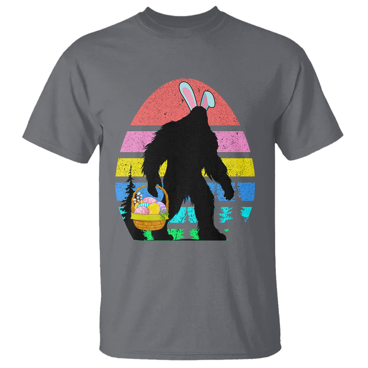 easter-day-funny-bigfoot-bunny-egg-basket-t-shirt