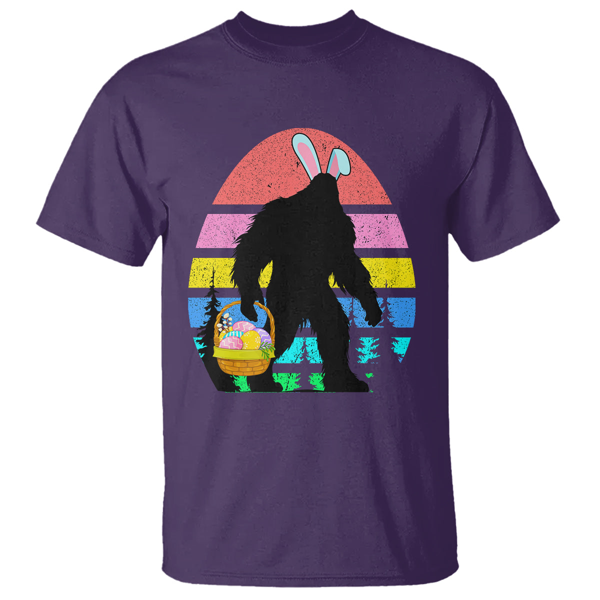 easter-day-funny-bigfoot-bunny-egg-basket-t-shirt